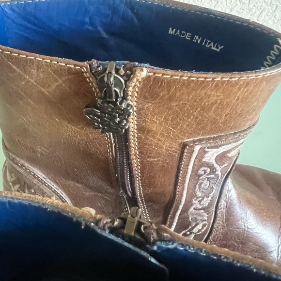 MARK NASON Rock Lives Cipher Made In Italy Distressed VINTAGE Western Boots Rare - Picture 11 of 16